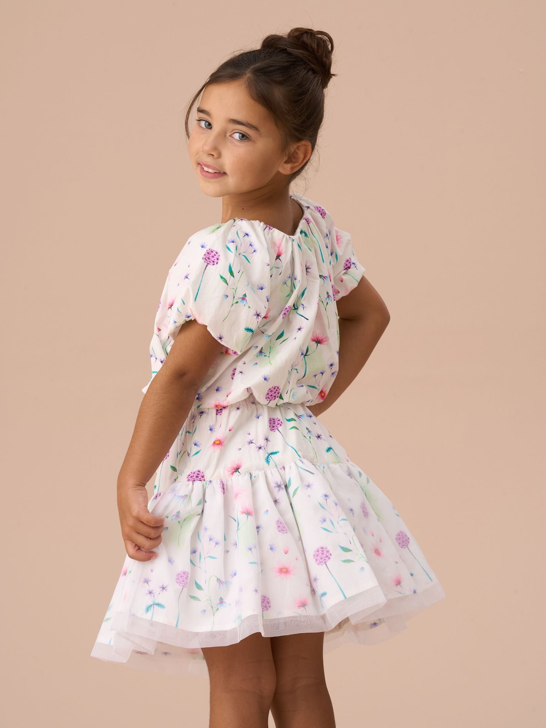 Dsiney Kidz - Angel & Rocket White Perla Puff Ball 100% Cotton Blouse image 4