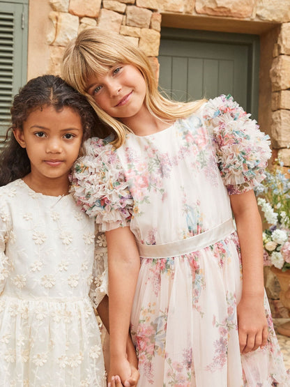 Angel & Rocket Natural Ruffle Sleeve Mesh Dress - image 10
