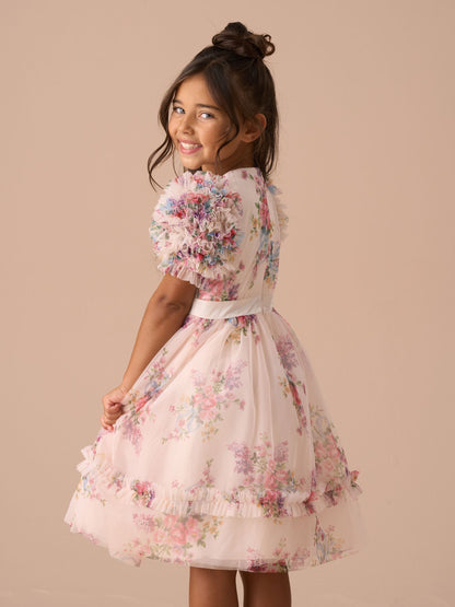 Angel & Rocket Natural Ruffle Sleeve Mesh Dress - image 13