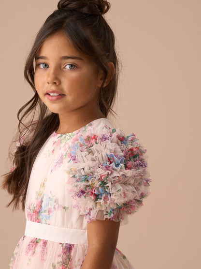 Angel & Rocket Natural Ruffle Sleeve Mesh Dress - image 14