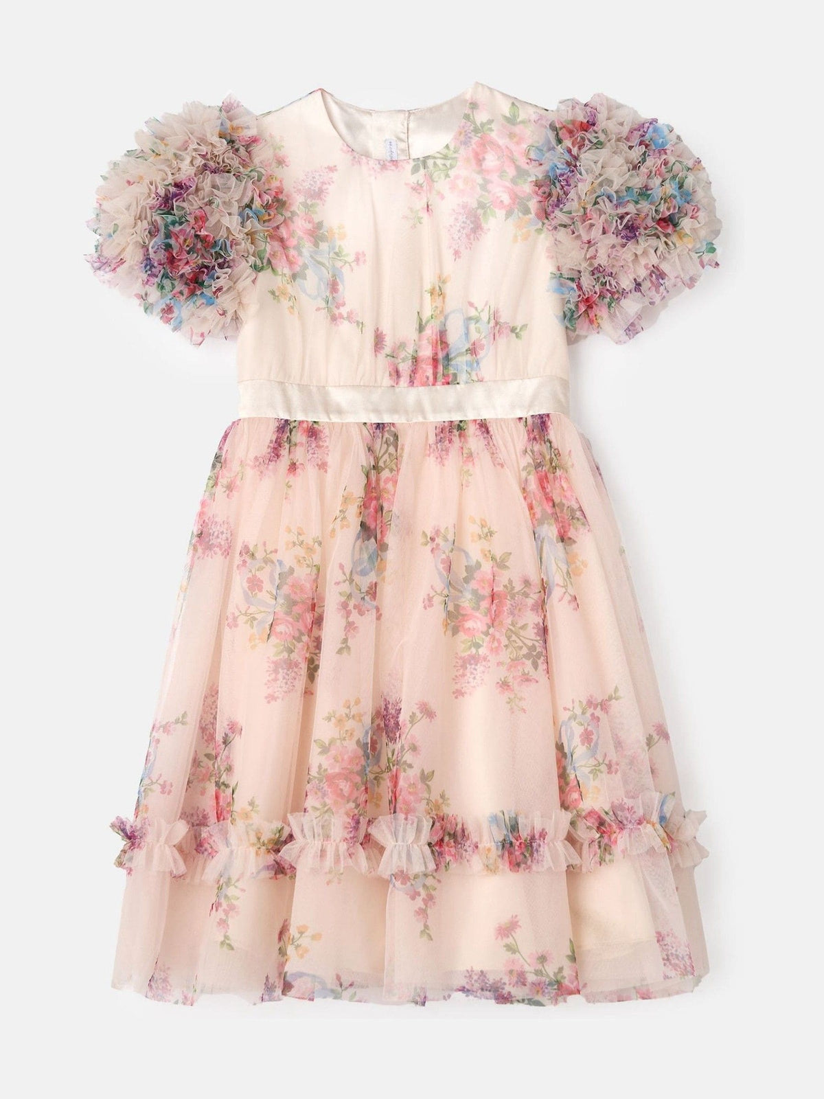 Angel & Rocket Natural Ruffle Sleeve Mesh Dress - image 16