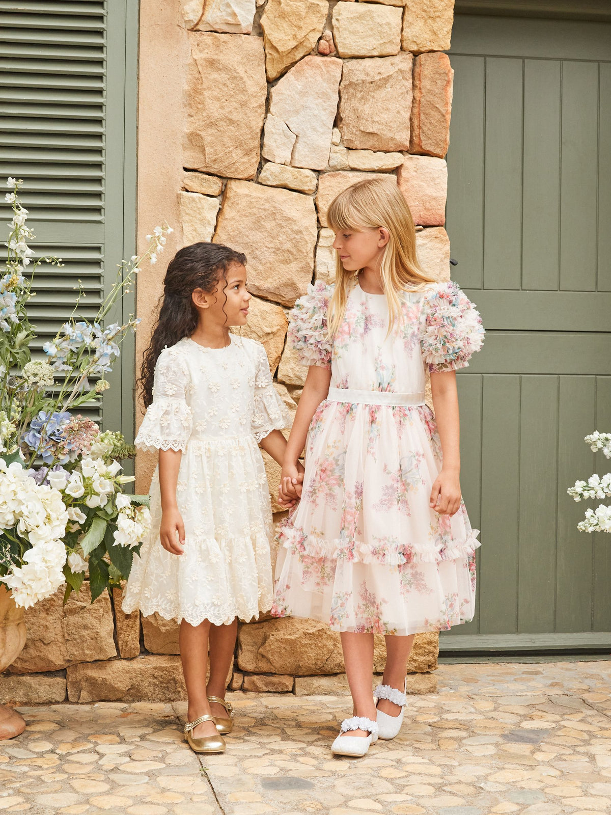Angel & Rocket Natural Ruffle Sleeve Mesh Dress - image 7