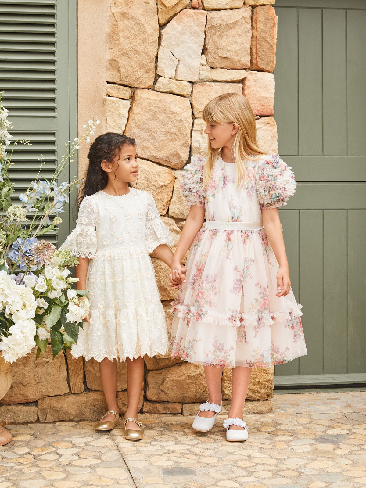 Angel & Rocket Natural Ruffle Sleeve Mesh Dress - image 8