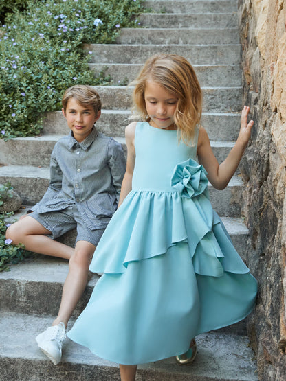 Angel & Rocket Green Lourdes Corsage Waist Dress image 1