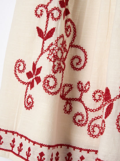 Angel & Rocket Nude Reyna Embroidered Balloon Sleeve Dress image 5