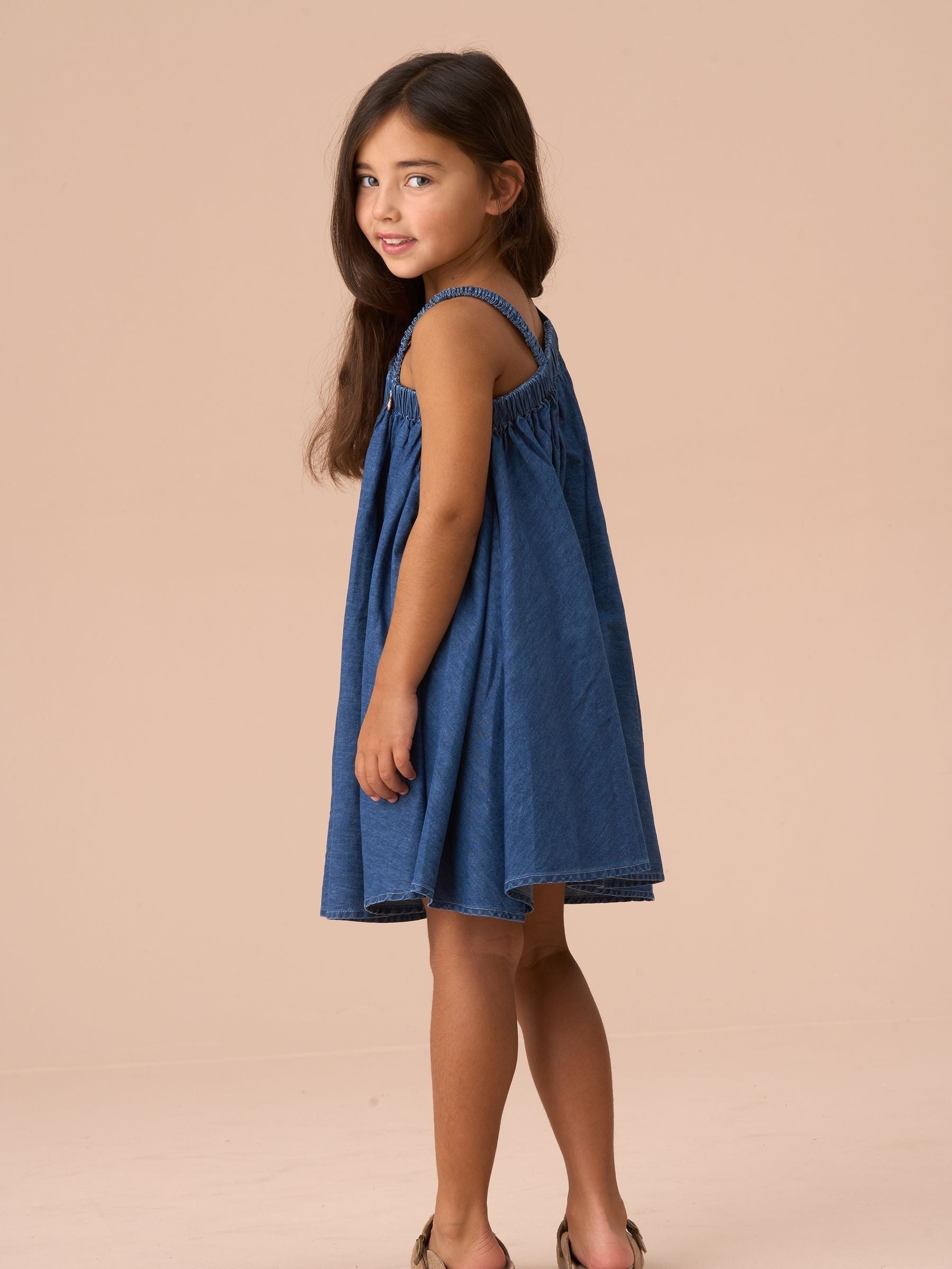 Angel & Rocket Blue Marnie Denim Corsage Swing Dress image 4