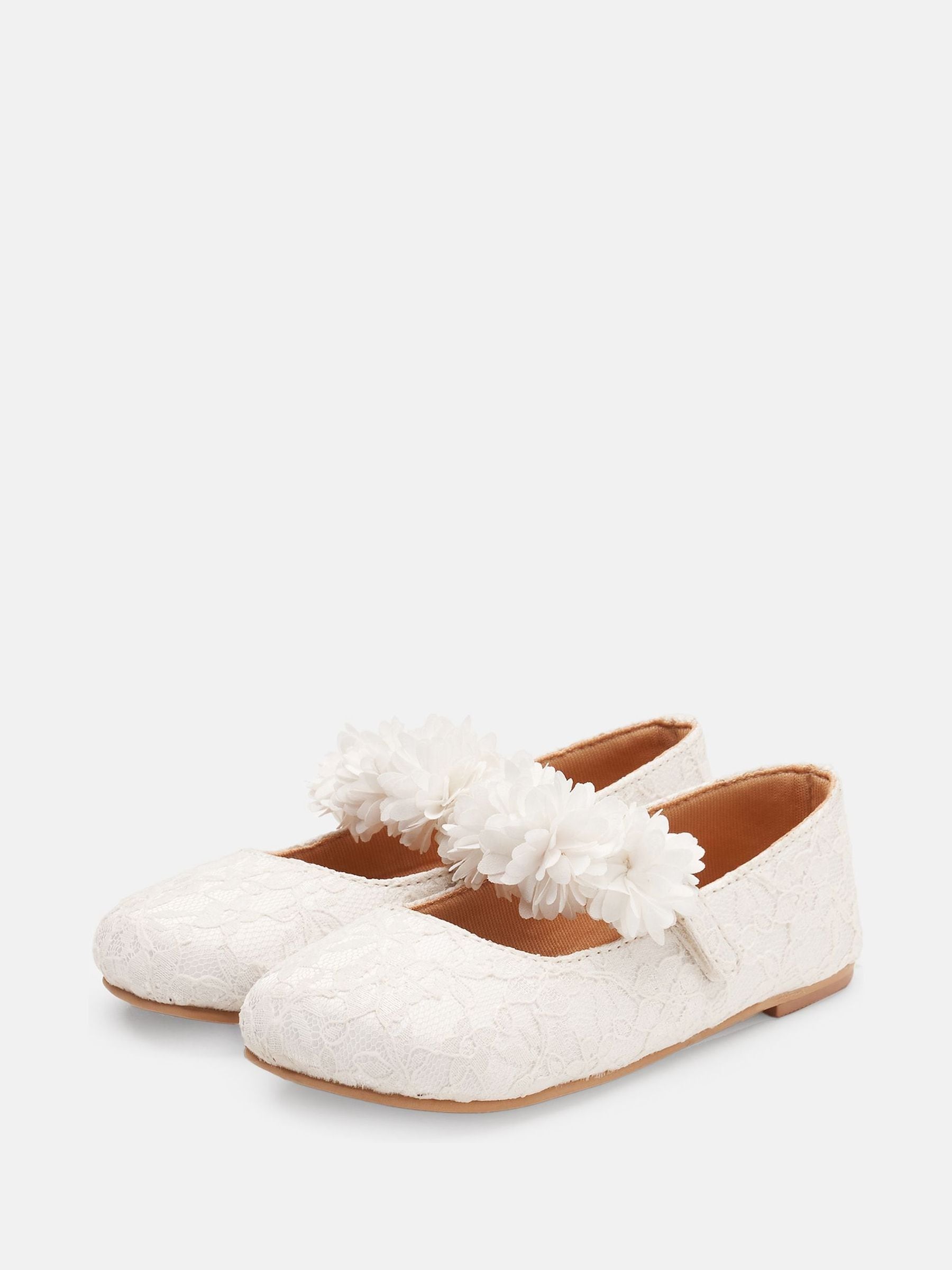 Angel & Rocket Ivory Mary Jane Lace Shoes image 1
