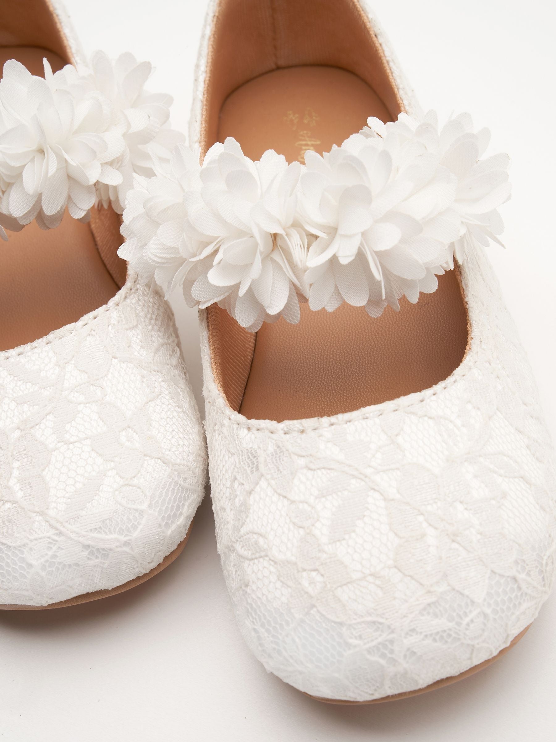 Angel & Rocket Ivory Mary Jane Lace Shoes image 4