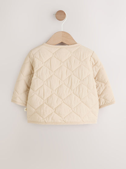 Dsiney Kidz - Neutral Quilted Popper Baby Jacket image 2