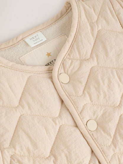 Dsiney Kidz - Neutral Quilted Popper Baby Jacket image 4