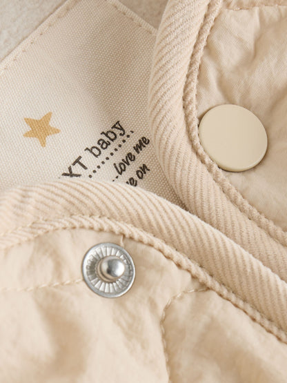 Dsiney Kidz - Neutral Quilted Popper Baby Jacket image 6