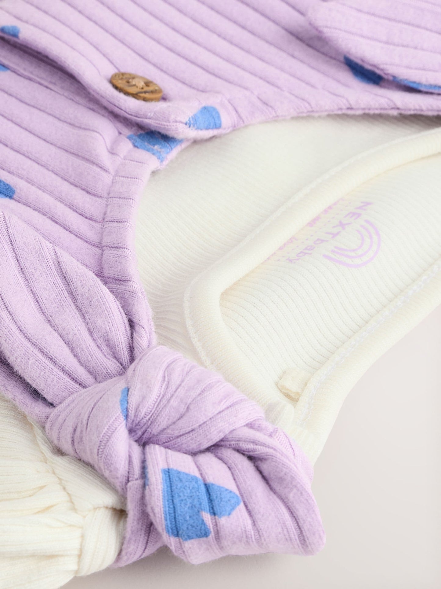 Purple Hearts Baby Jersey Dungaree and Bodysuit 2 Piece Set (0mths-2yrs)