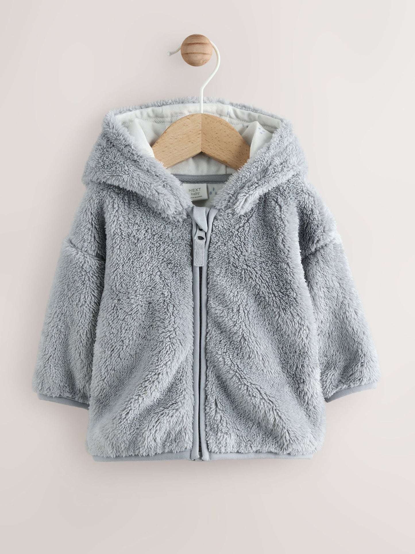 Grey Fleece Baby Zip Jacket