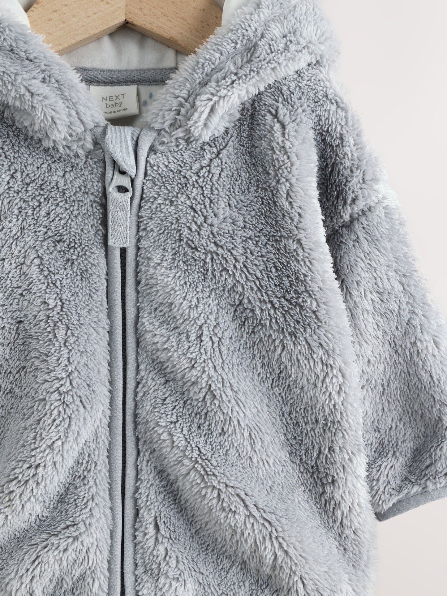 Grey Fleece Baby Zip Jacket