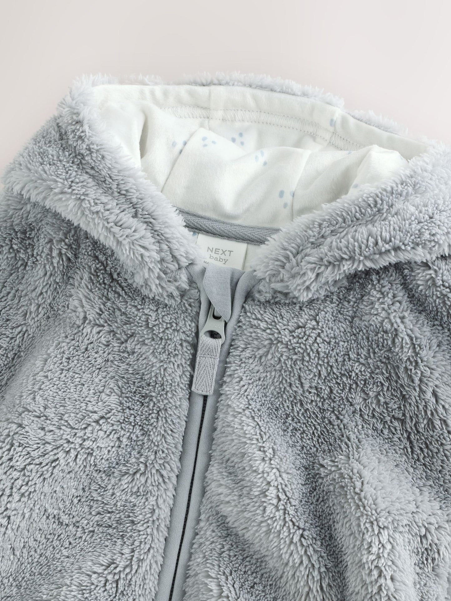 Grey Fleece Baby Zip Jacket