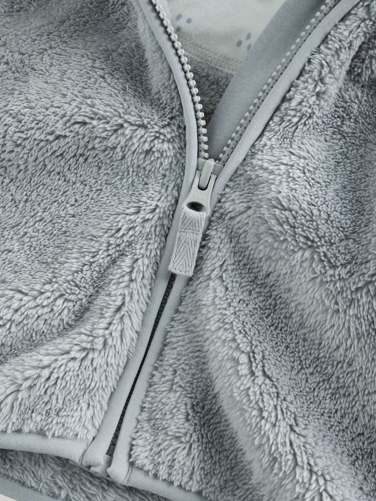 Grey Fleece Baby Zip Jacket