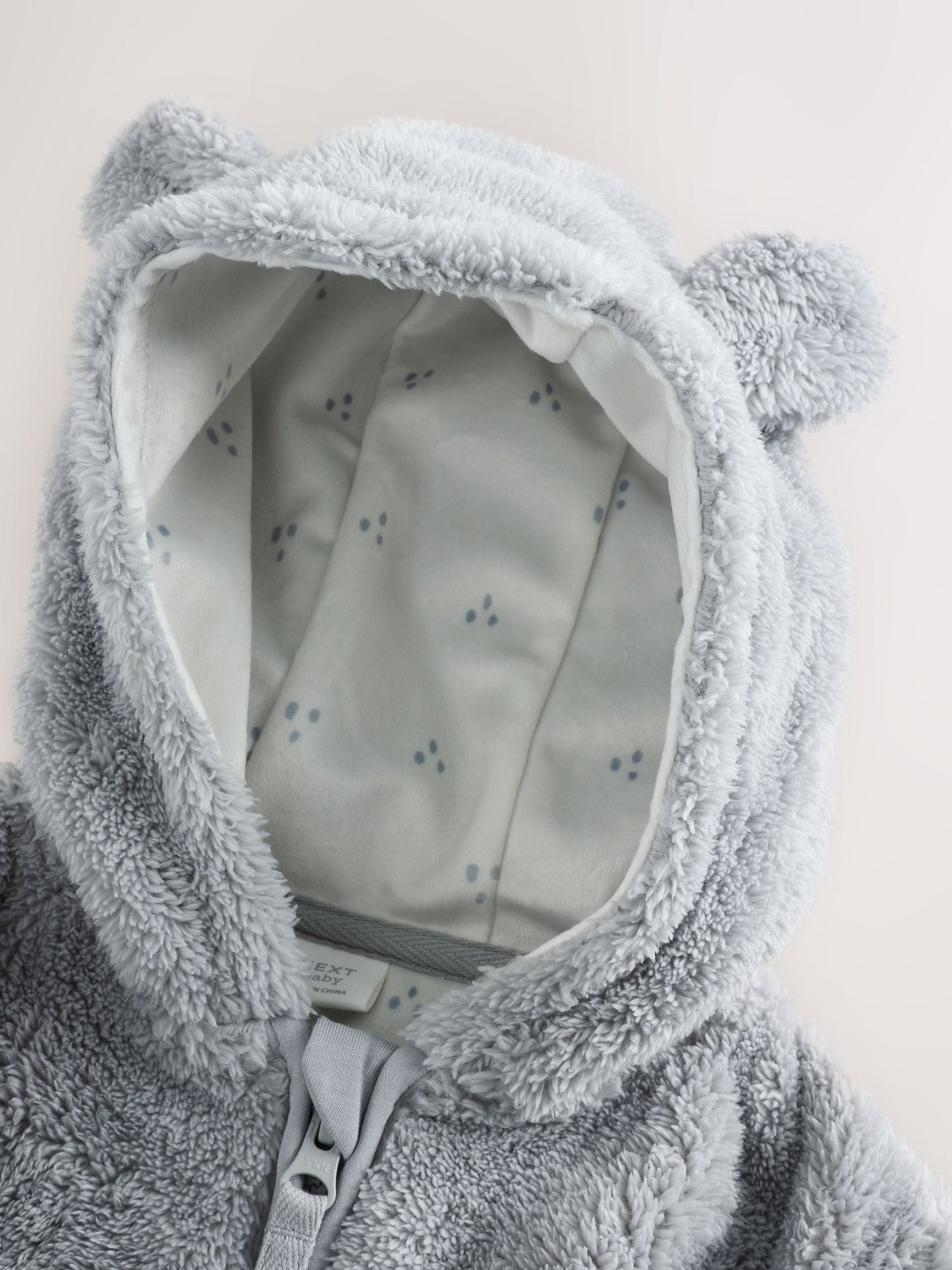 Grey Fleece Baby Zip Jacket