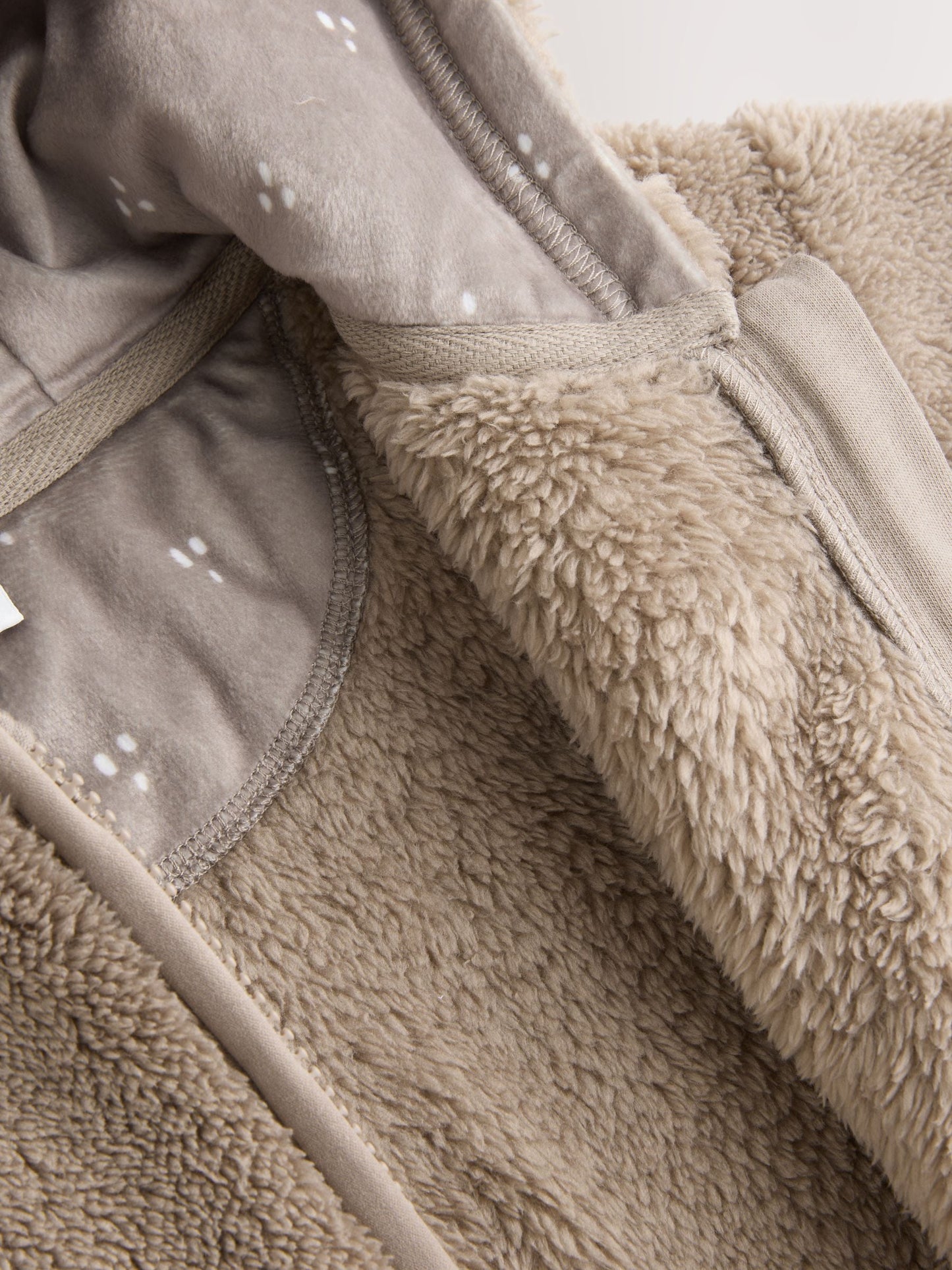 Mink Brown Fleece Baby Zip Jacket