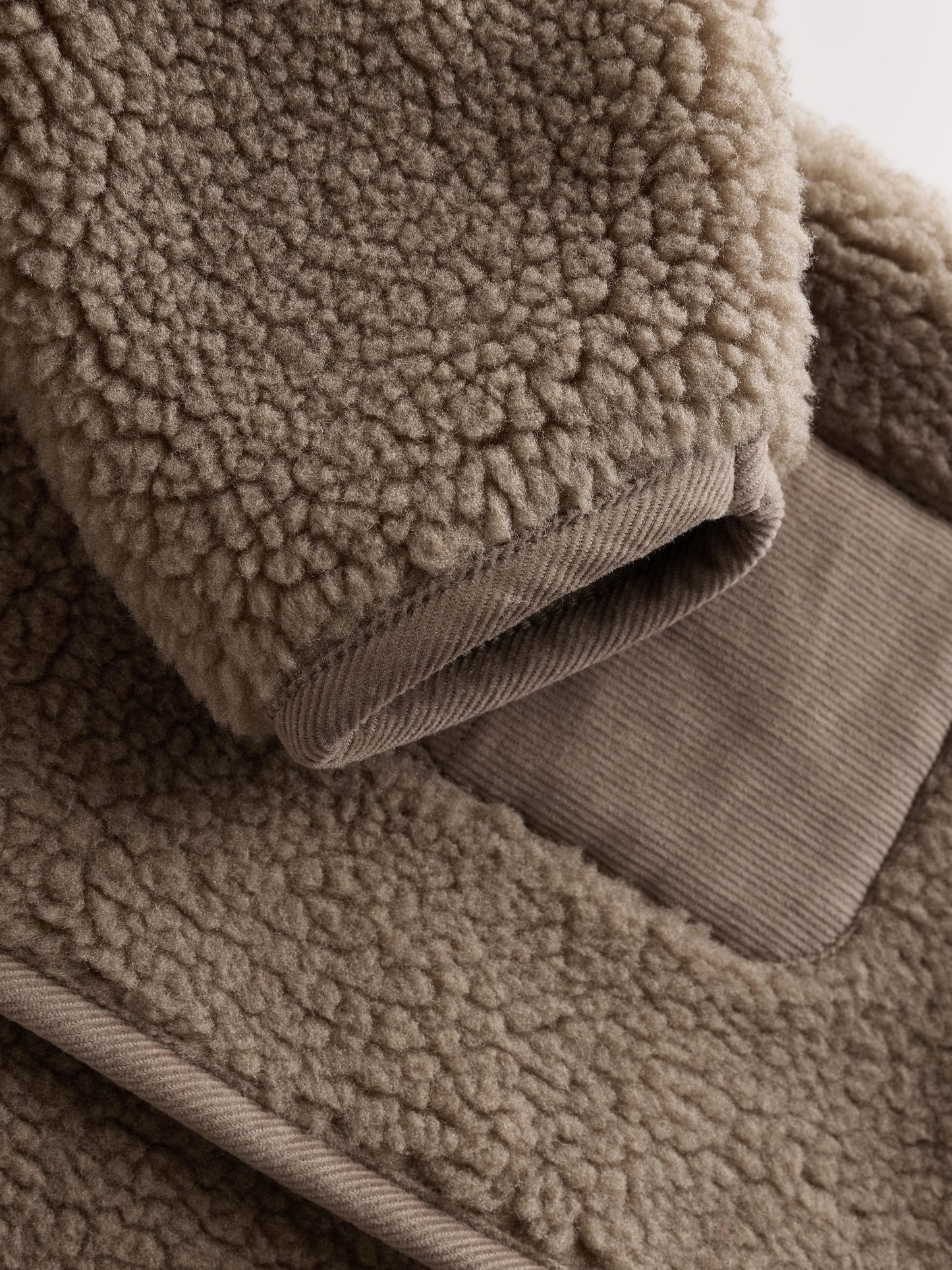 Mink Brown Baby Borg Hooded Jacket