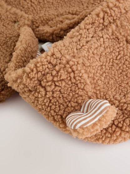 Brown Borg Hooded Baby Pramsuit