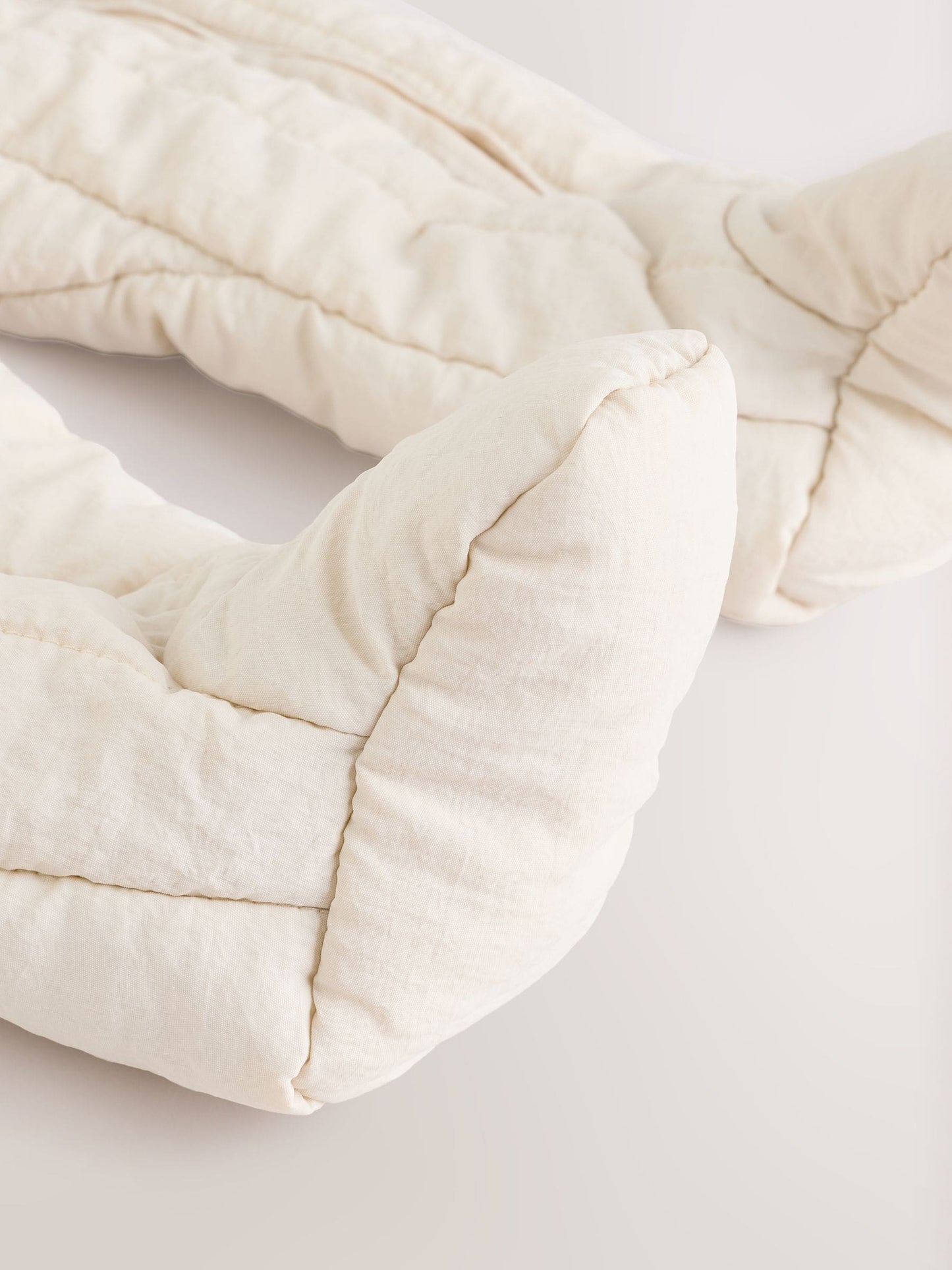 Ecru Little One Back Slogan Quilted Nylon Pramsuit