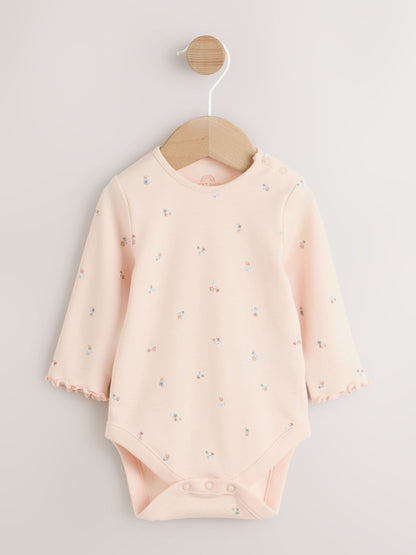 Sage Green Baby Print Long Sleeve Bodysuit and Cord Dungarees Set 2 Piece (0mths-2yrs)