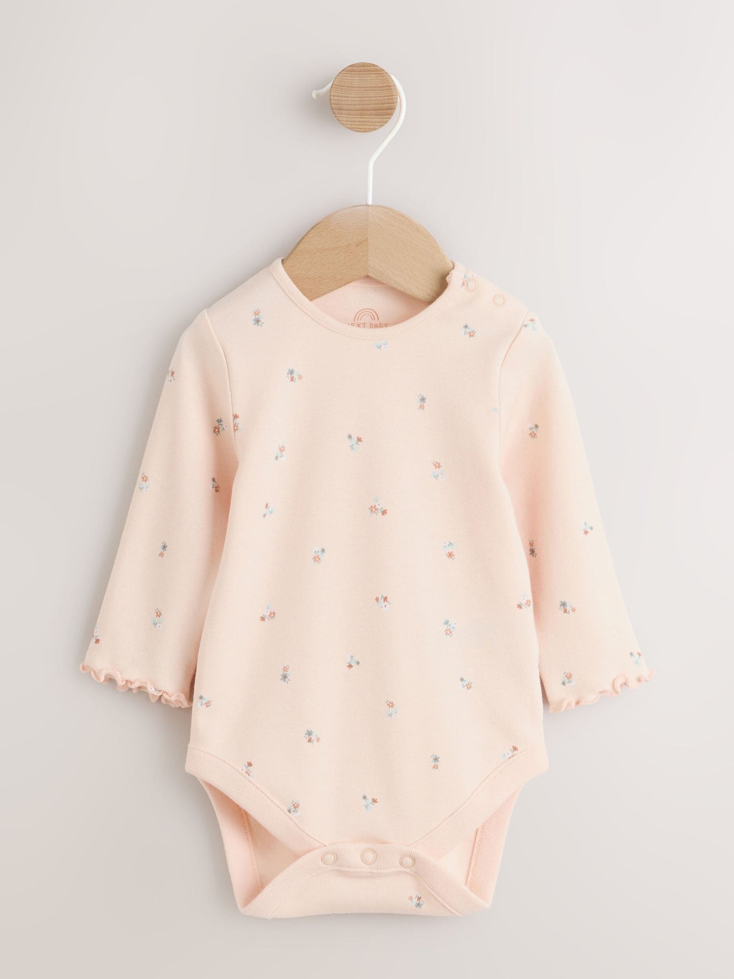 Sage Green Baby Print Long Sleeve Bodysuit and Cord Dungarees Set 2 Piece (0mths-2yrs)