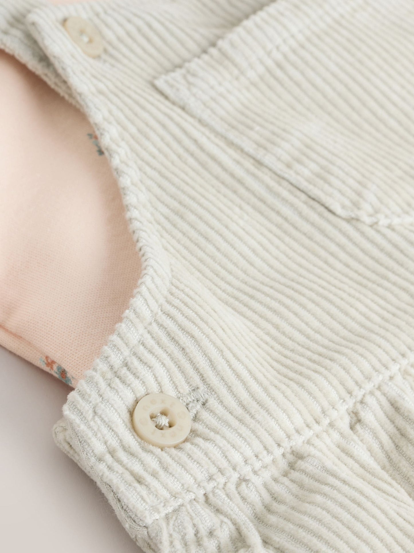 Sage Green Baby Print Long Sleeve Bodysuit and Cord Dungarees Set 2 Piece (0mths-2yrs)