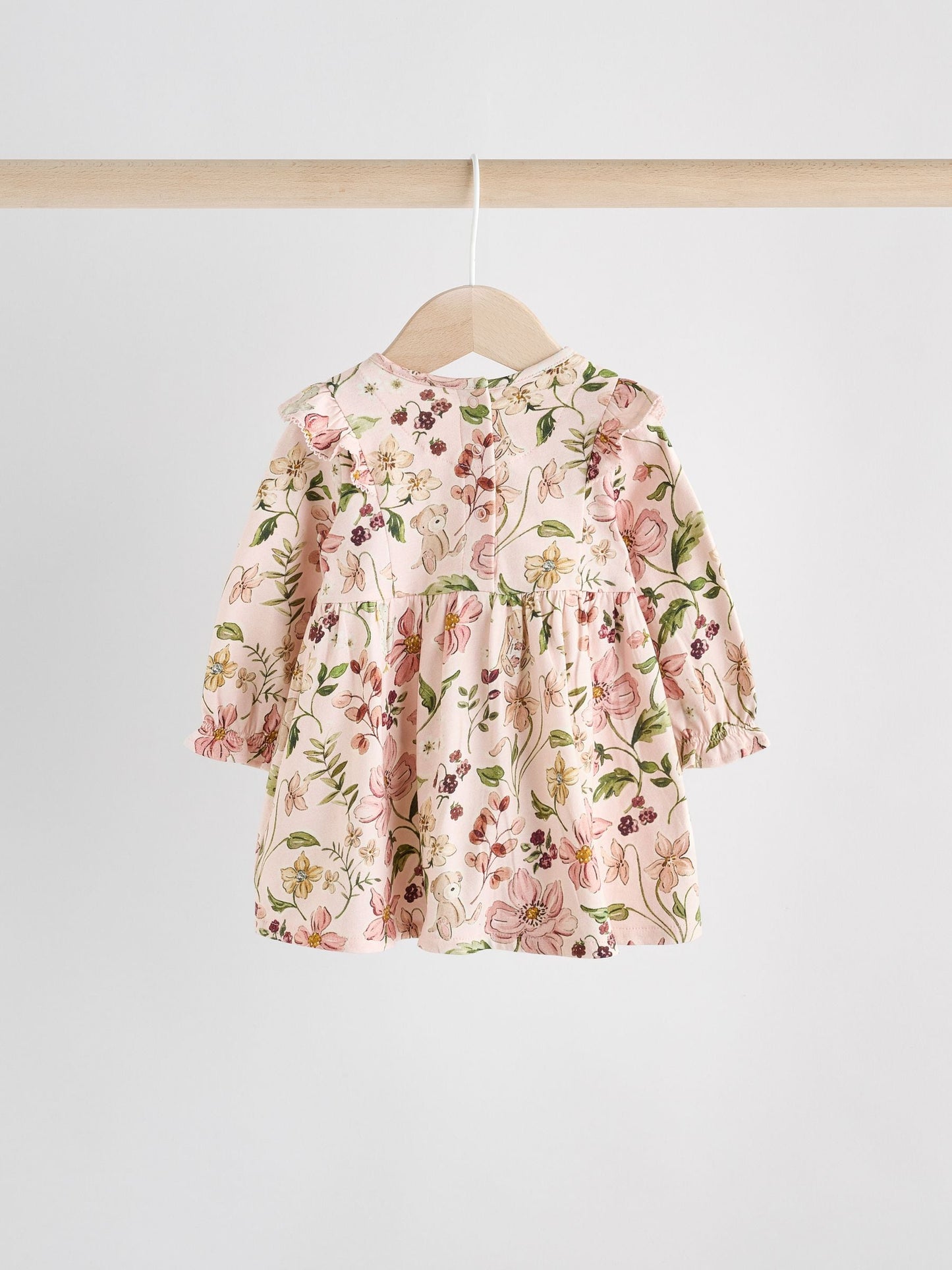 Pink Floral/ Cream Ditsy Baby Jersey Dresses 2 Pack (0mths-2yrs) image 4
