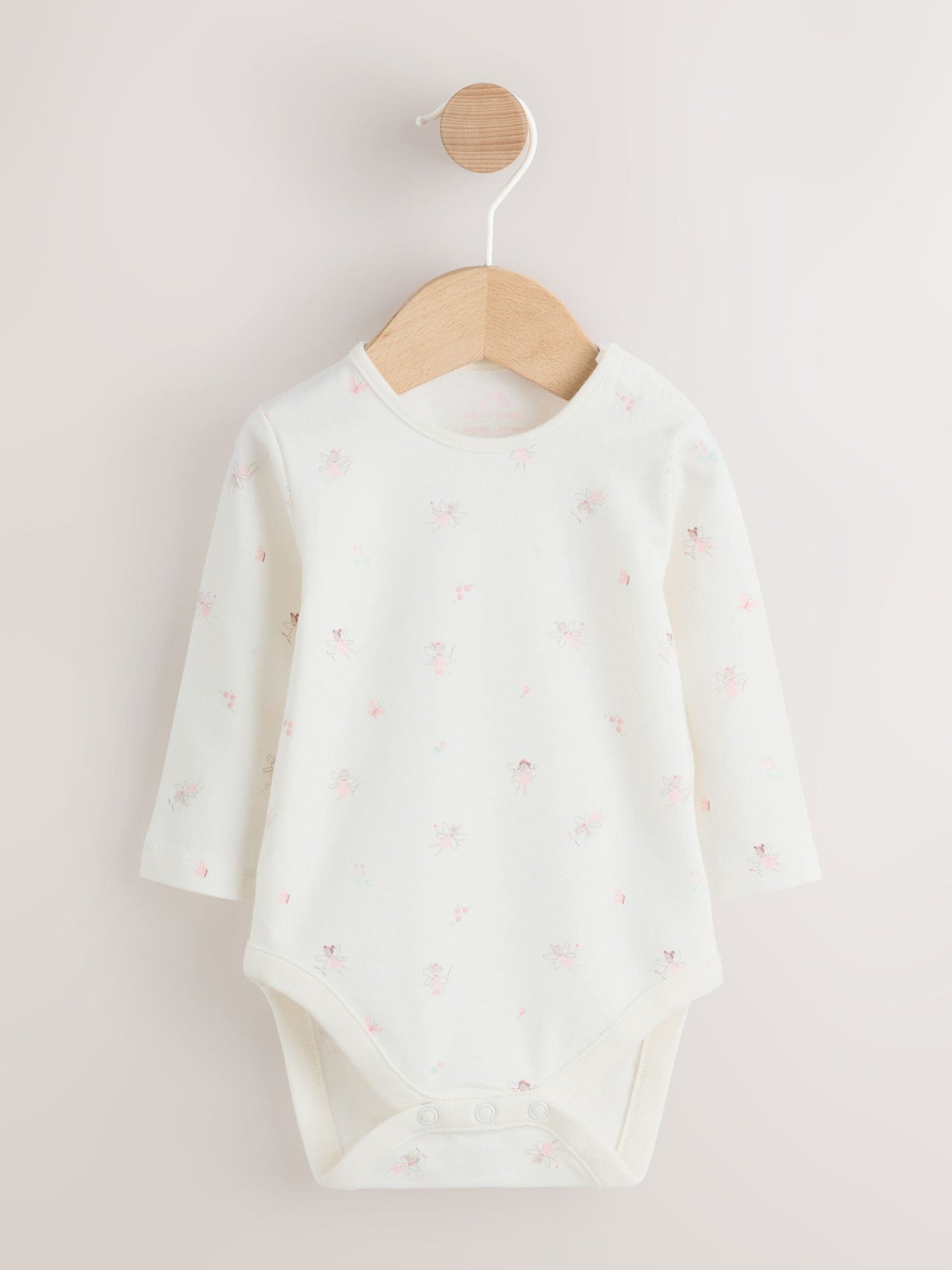 Pink Fairy Baby Cord Pinafore Dress and Long Sleeve Bodysuit 2 Piece Set (0mths-2yrs)