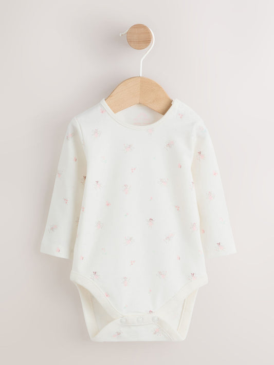 Pink Fairy Baby Cord Pinafore Dress and Long Sleeve Bodysuit 2 Piece Set (0mths-2yrs)