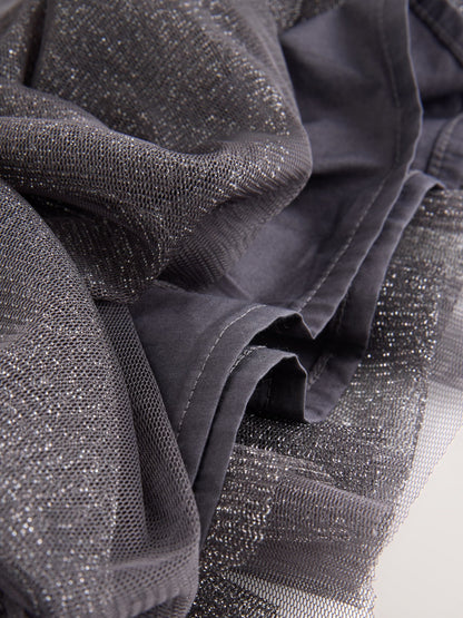 Grey Sparkle Baby Twofer Mesh Dress (0mths-2yrs)