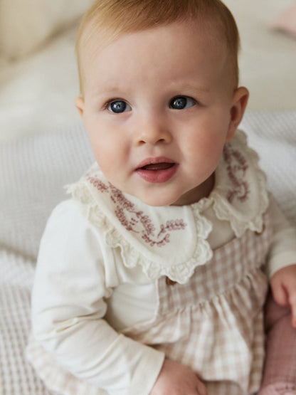 Pink Bubble Romper Long Sleeve Bodysuit Cardigan and Tights 4 Piece Set (0mths-2yrs) image 5