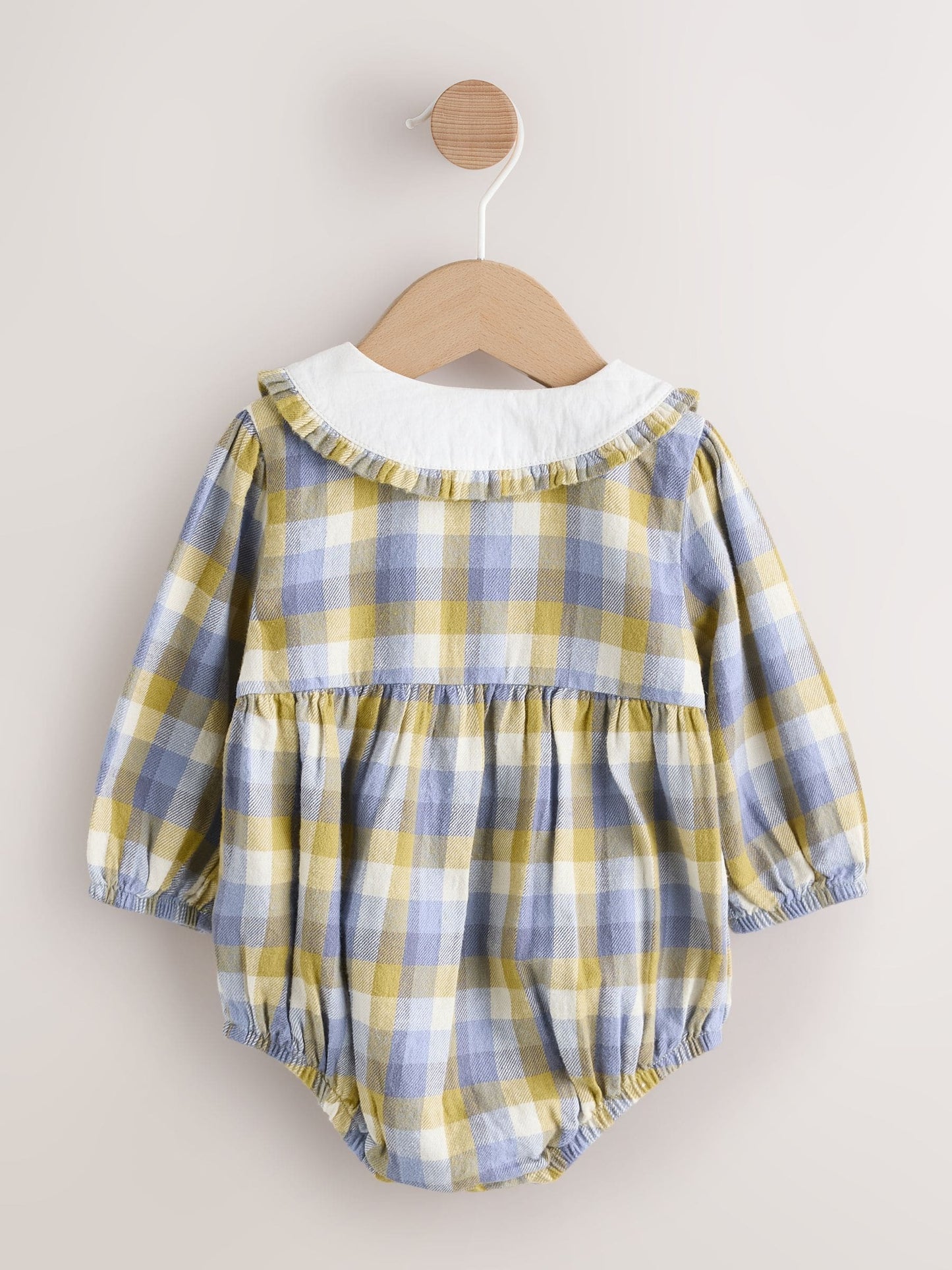 Green/Yellow Gingham Baby Bloomer Rompers Set 2 Piece with Tights (0mths-3yrs) image 6