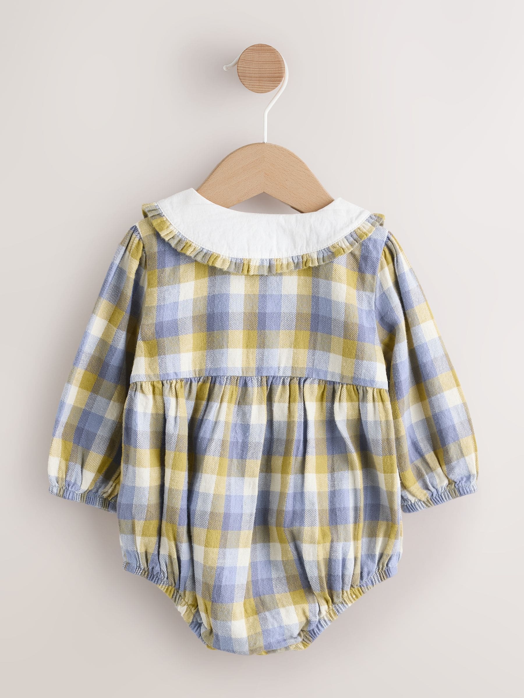 Green/Yellow Gingham Baby Bloomer Rompers Set 2 Piece with Tights (0mths-3yrs) image 6