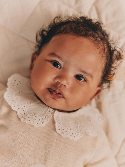 Neutral Duck/ Sage Ditsy Baby Knitted Jumper and Leggings 2 Piece Set (0mths-3yrs) image 5