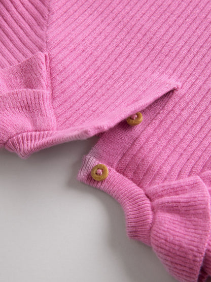 Bright Pink Knitted Jumper and Legging 2 Piece Baby Set (0mths-3yrs)