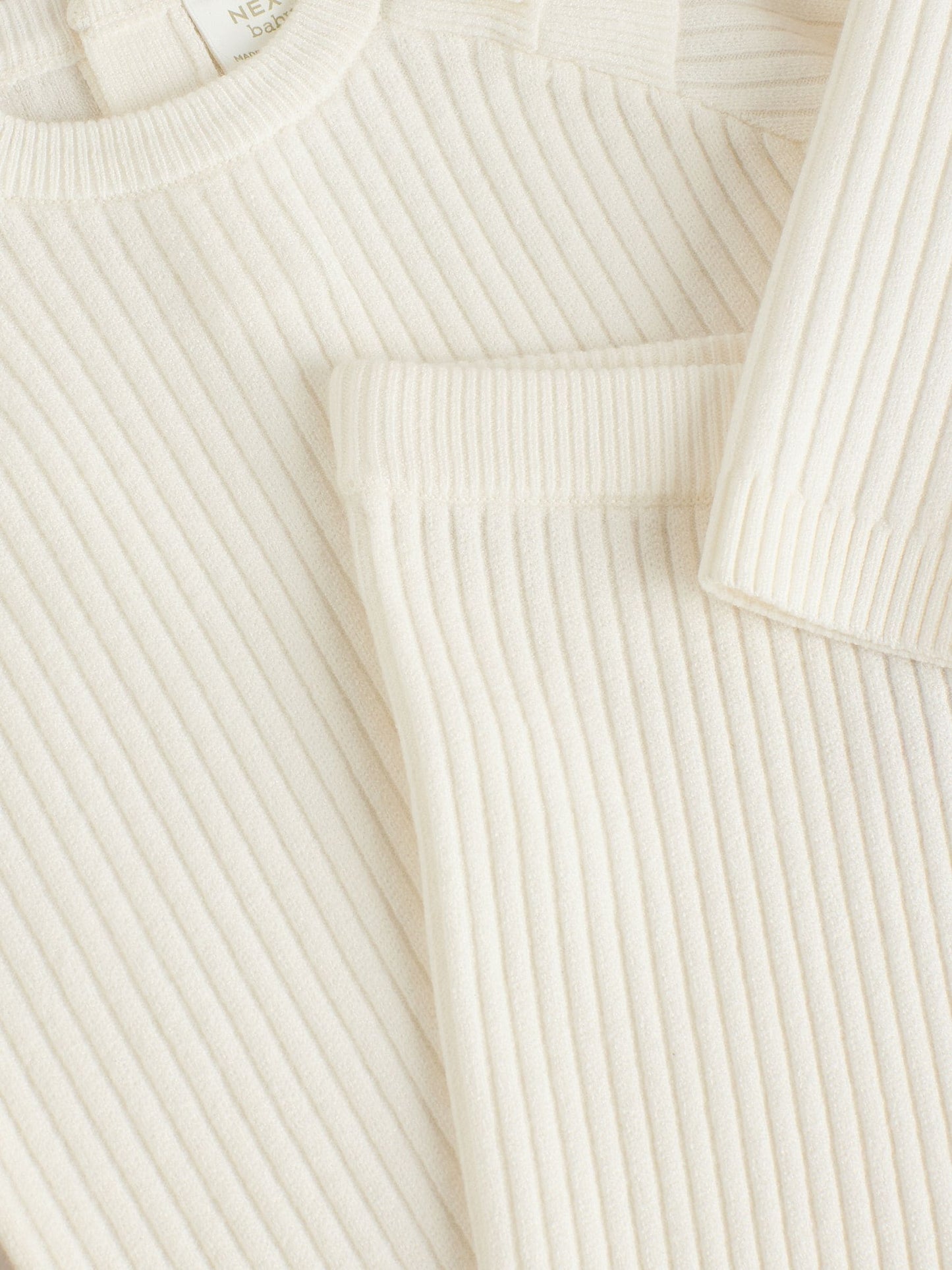 Cream Baby Knitted Jumper and Leggings Set 2 Piece (0mths-3yrs) image 6