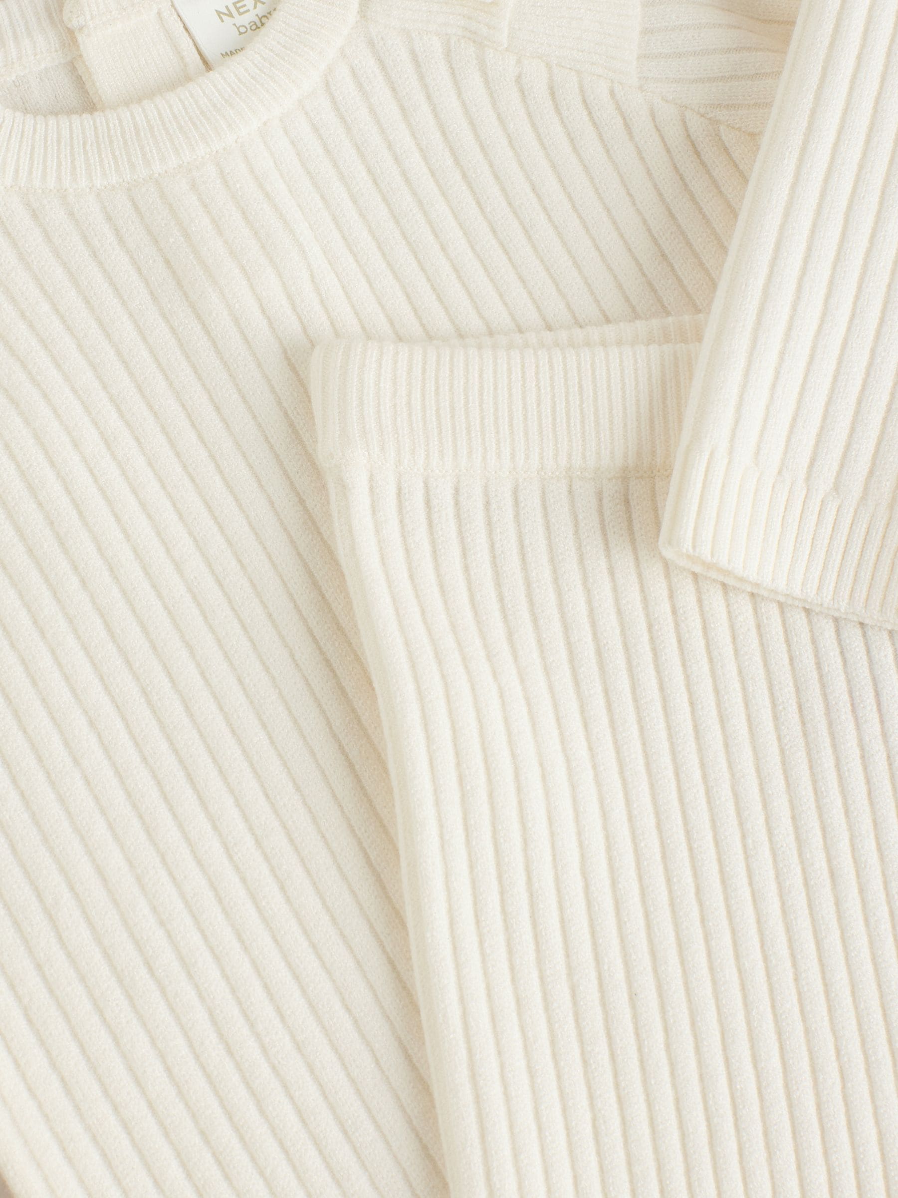 Cream Baby Knitted Jumper and Leggings Set 2 Piece (0mths-3yrs) image 6