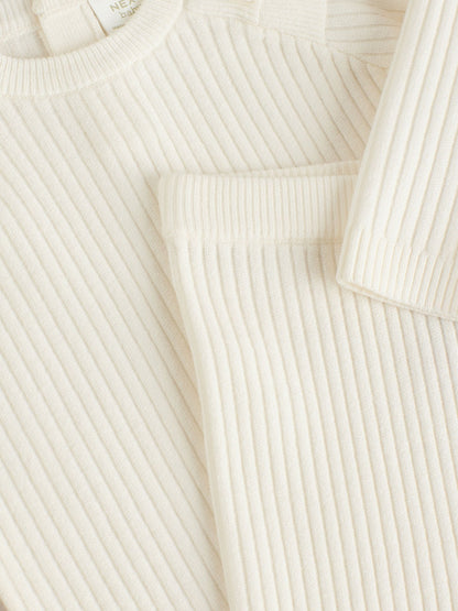Cream Baby Knitted Jumper and Leggings Set 2 Piece (0mths-3yrs) image 6