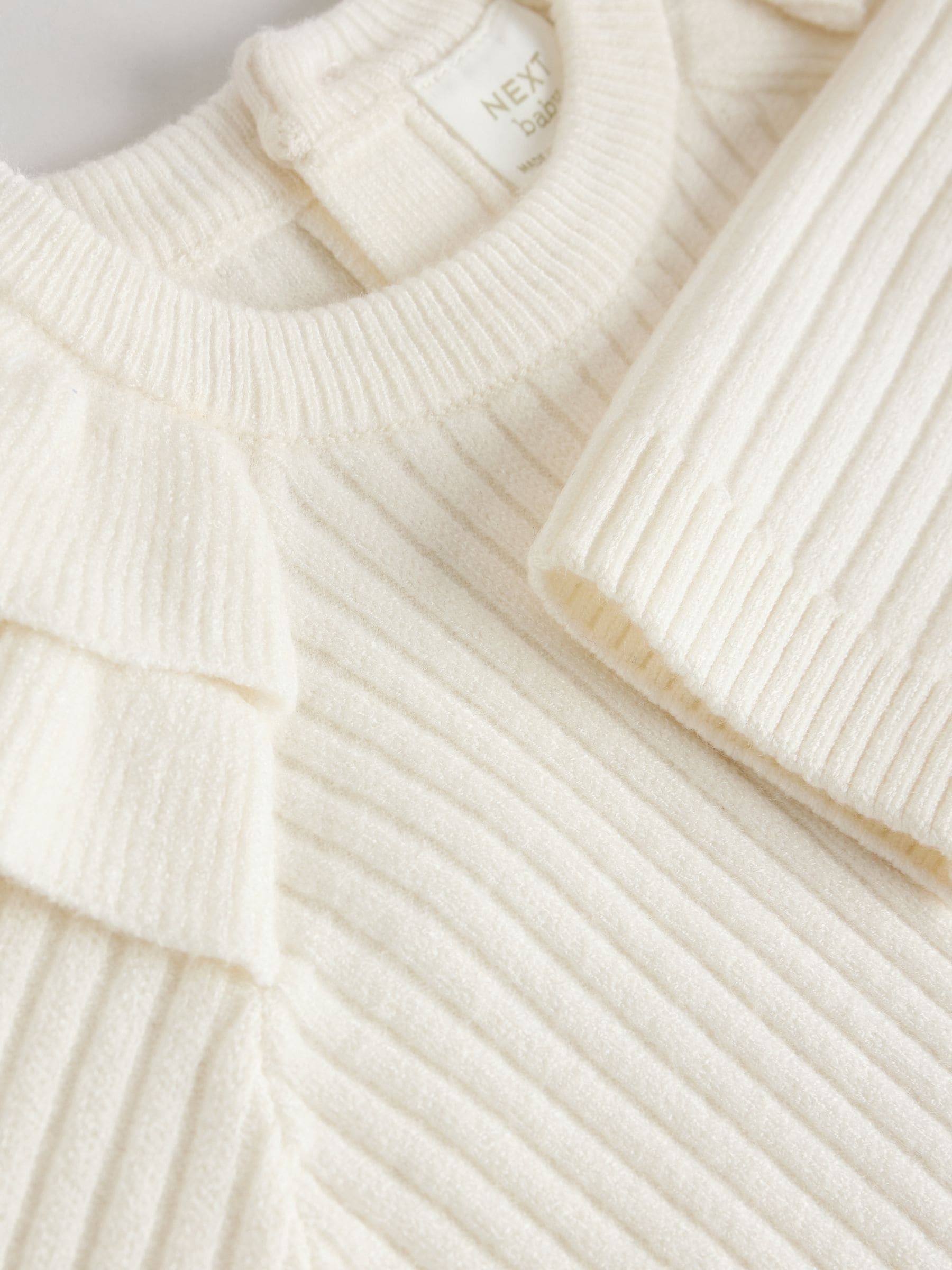 Cream Baby Knitted Jumper and Leggings Set 2 Piece (0mths-3yrs) image 7