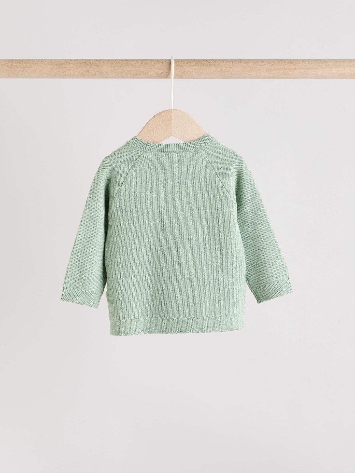 Sage Green Baby Knitted Wrap Jumper and Leggings 2 Piece Set (0mths-2yrs) image 4