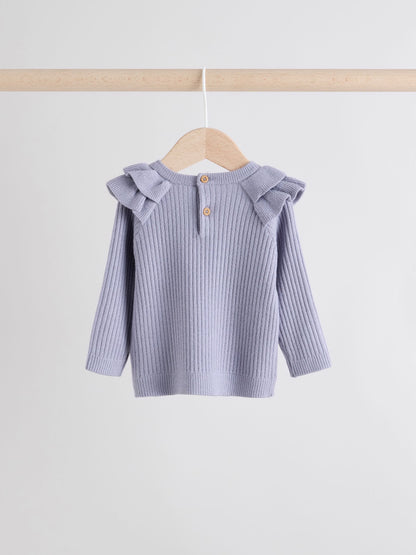 Lilac Purple Knitted Jumper and Legging 2 Piece Baby Set (0mths-3yrs)