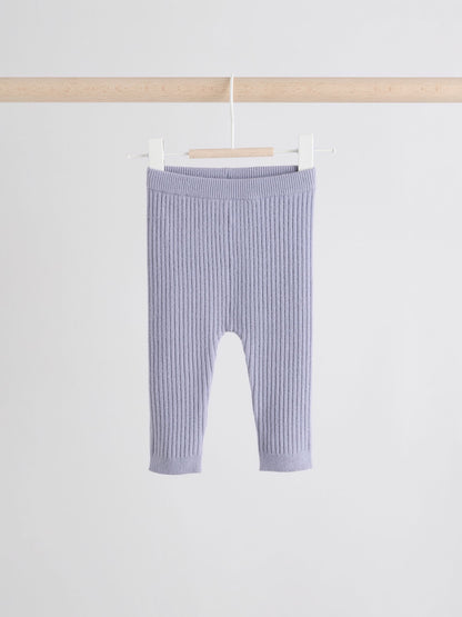 Lilac Purple Knitted Jumper and Legging 2 Piece Baby Set (0mths-3yrs)