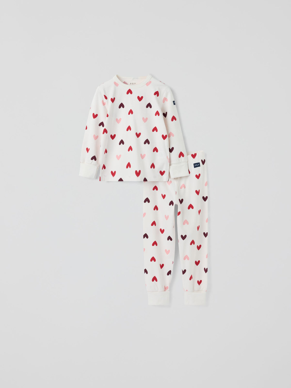 Polarn O. Pyret White Hearts Pyjamas - image 1