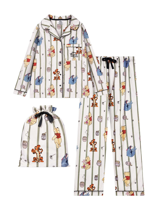 Character Green Disney Ladies Winnie The Pooh Button Up Pyjamas - image 1
