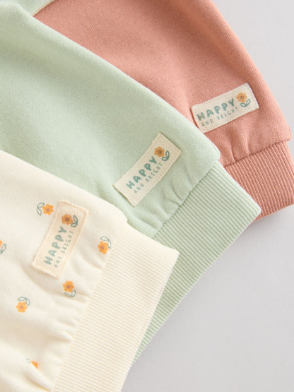 Sage Green/ Rust/ Cream Ditsy Baby Sweatshirt & Joggers 6 Piece Set (0mths-2yrs) image 7