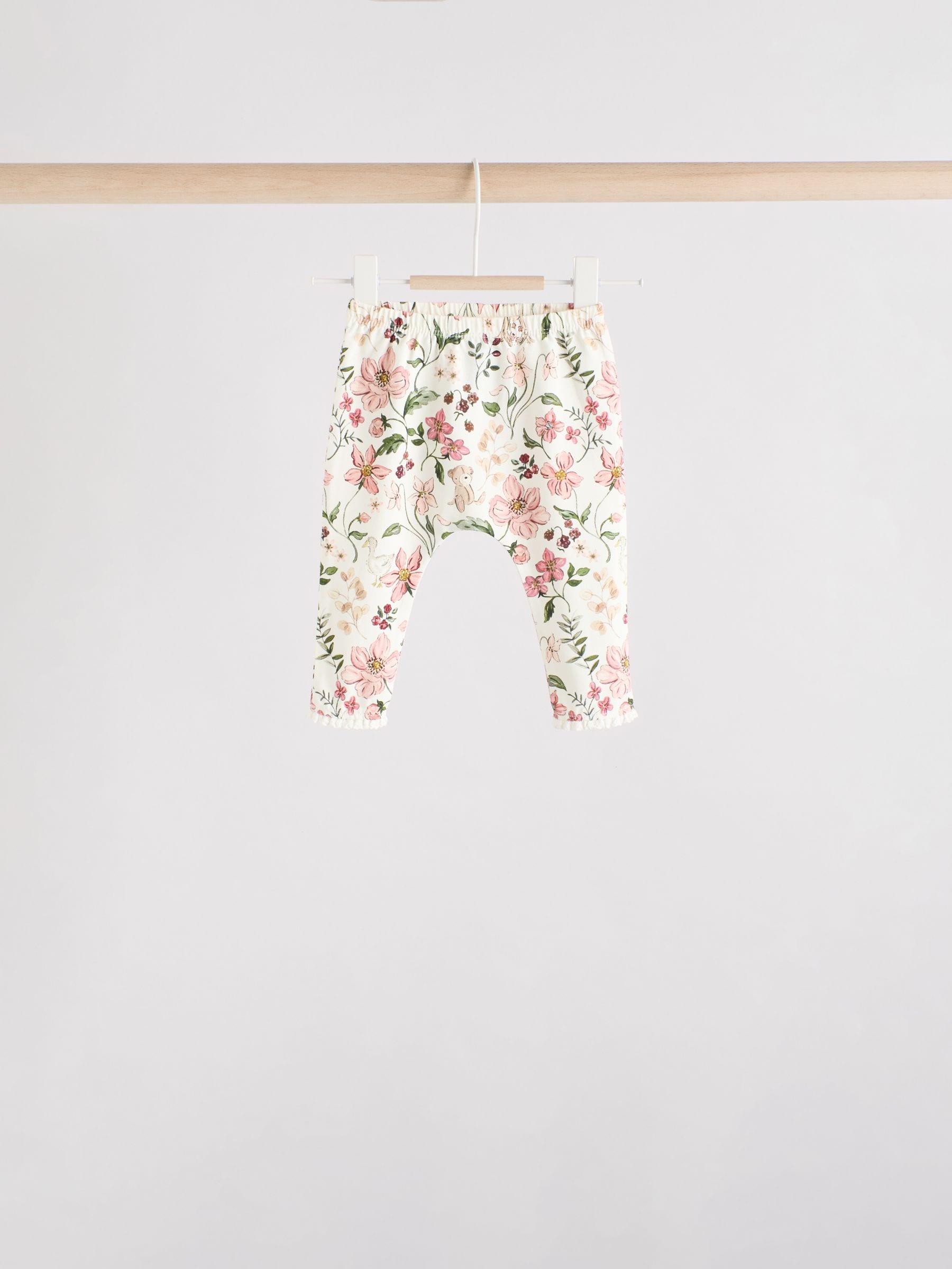 Pink/ Cream/ Bunny Character Long Sleeve Top And Leggings Set 6 Piece (0mths-3yrs) image 6