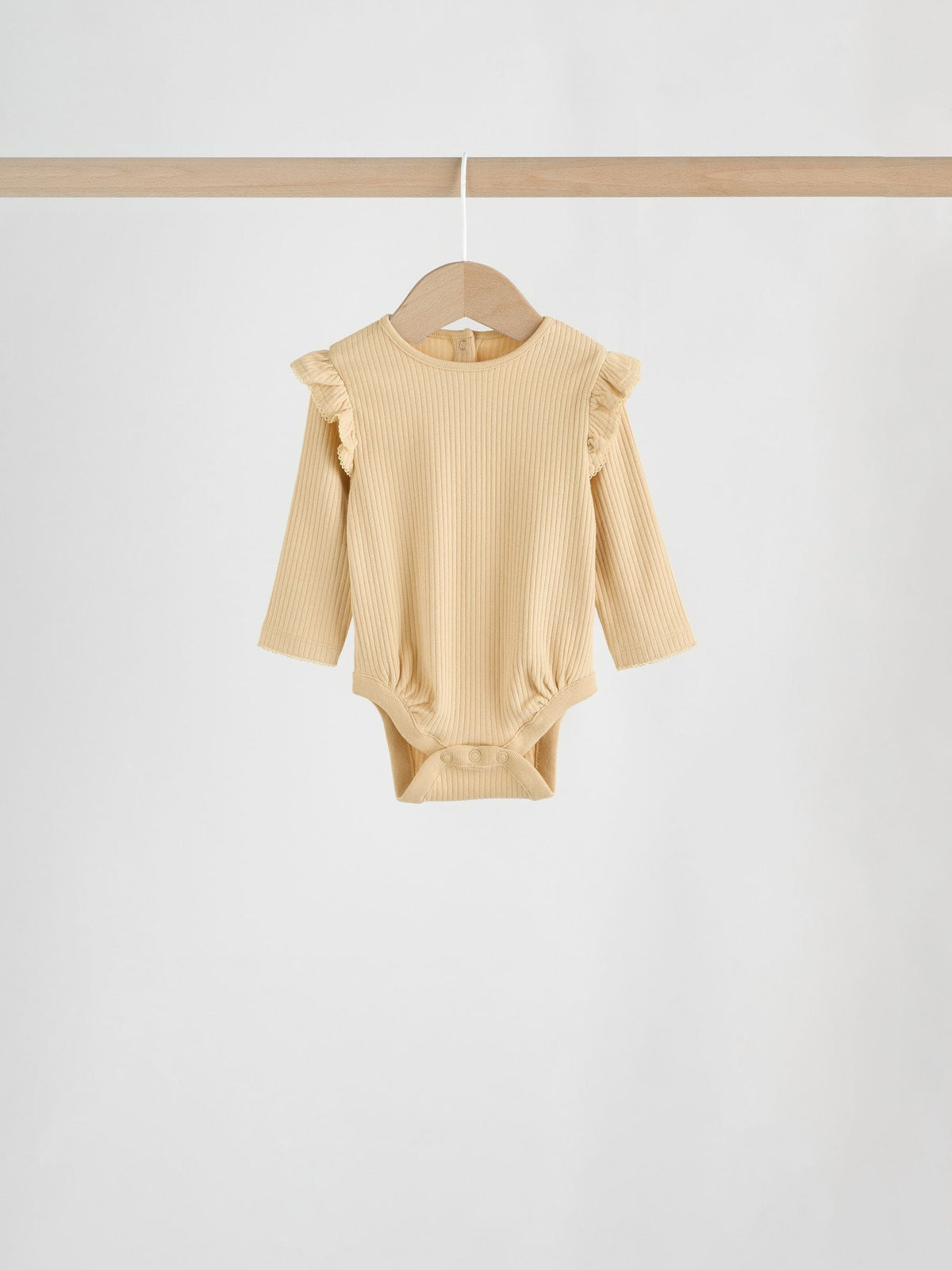 Dsiney Kidz - Purple/Yellow/Cream Ditsy Baby Long Sleeve Frill Bodysuits 4 Pack (0mths-2yrs) image 4