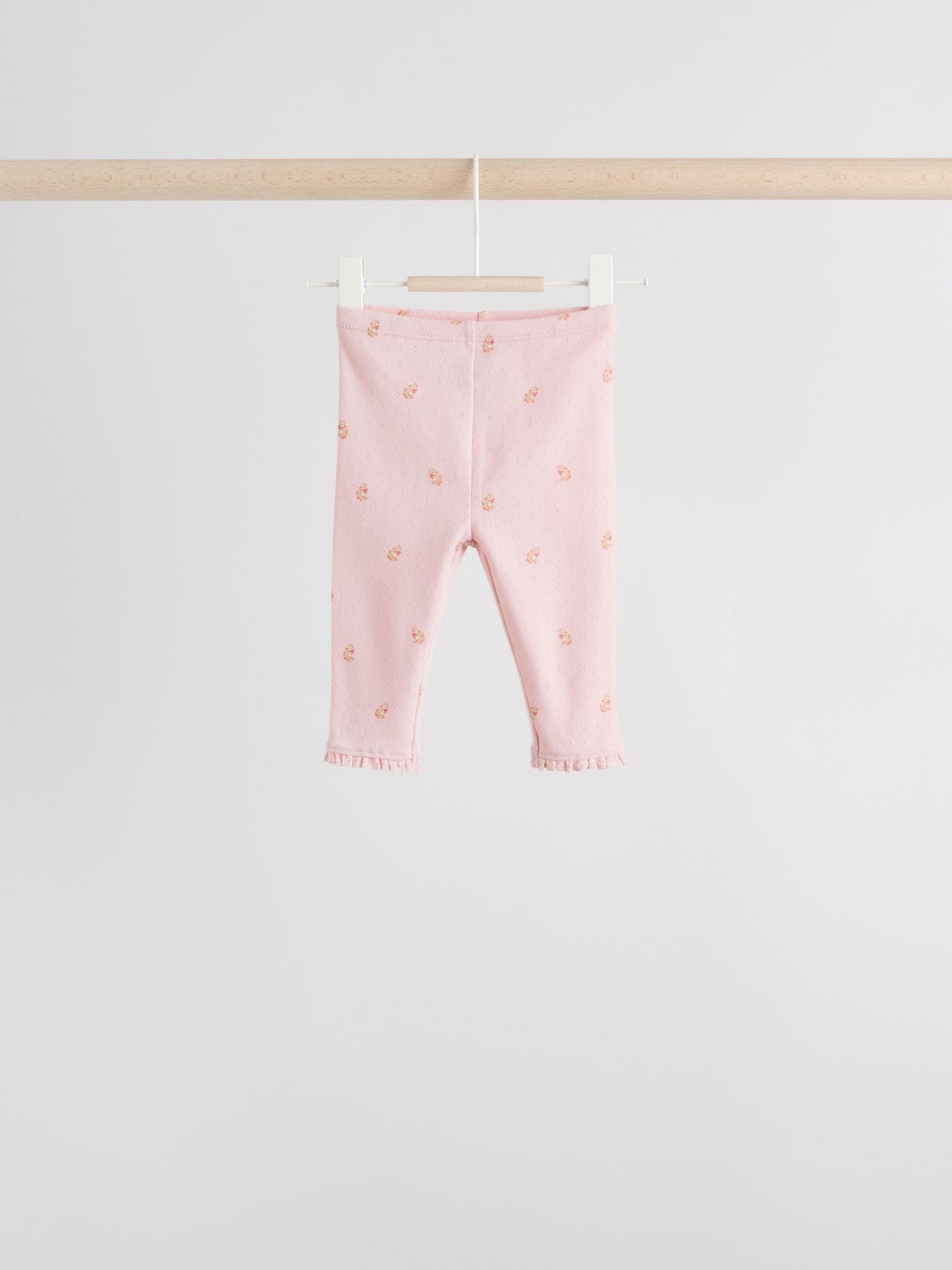 Pink/Brown/Heart Baby Leggings 4 Pack (0mths-2yrs) image 2